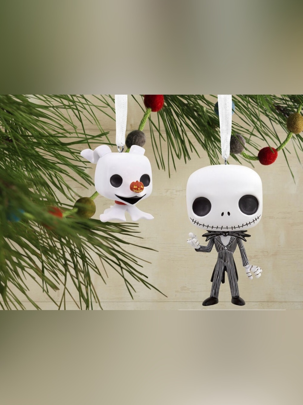 Hallmark Nightmare Before Christmas Jack Skellington & Zero Funko Pop! Ornaments